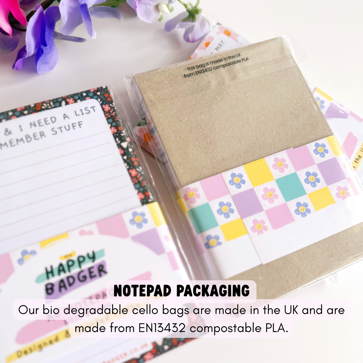 Funny Floral Notepad | A6 Lined Notepad with 100 Pages