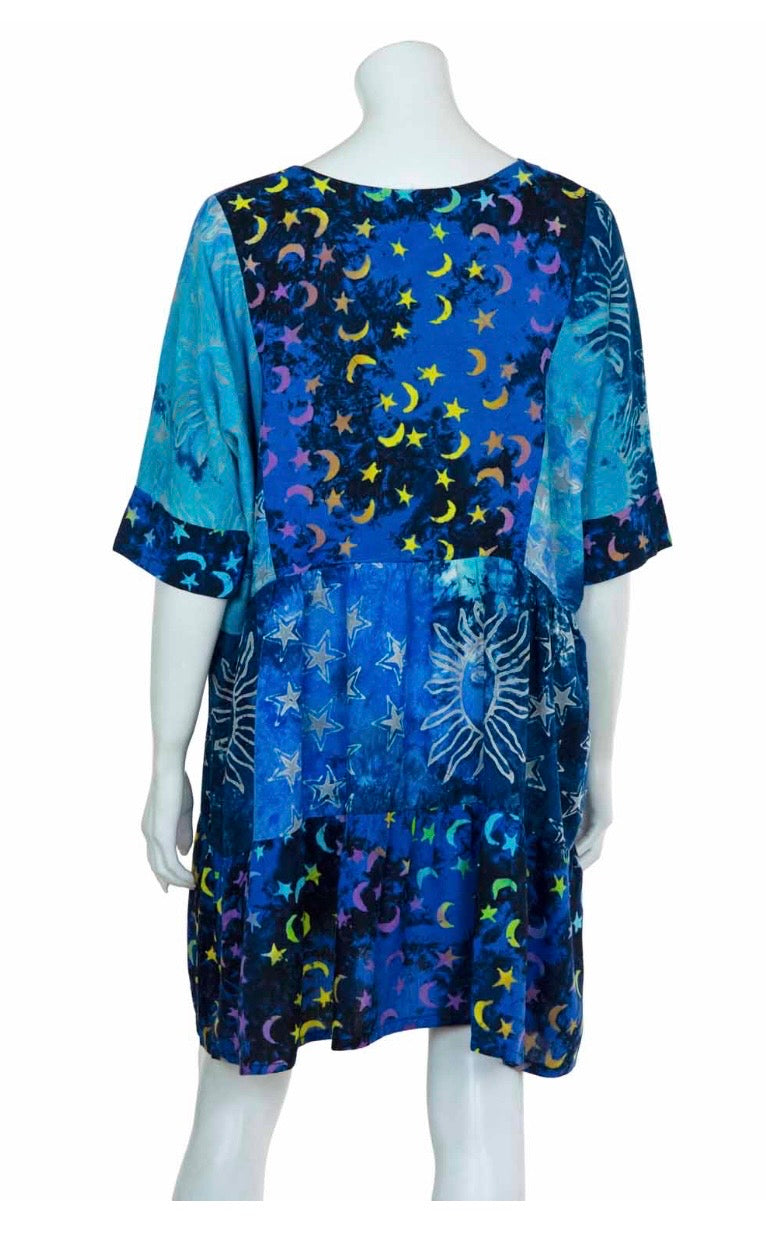 Patchwork Smock Dress