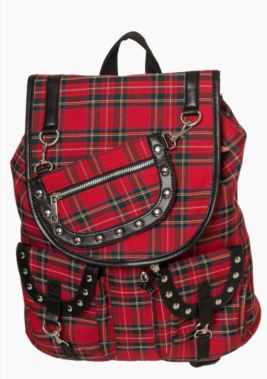 Yamy Red Tartan Backpack