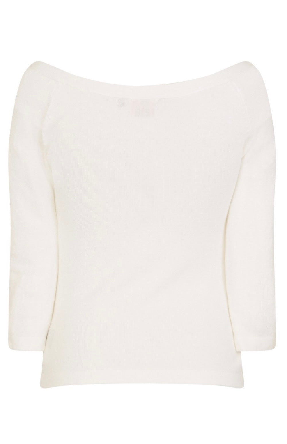 Pretty Illusion Fine Knit Top Off White