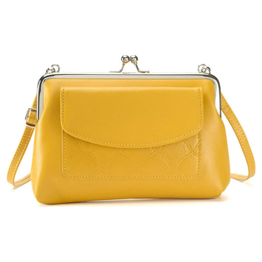 Vintage Front Pocket Shoulder Bag Mustard