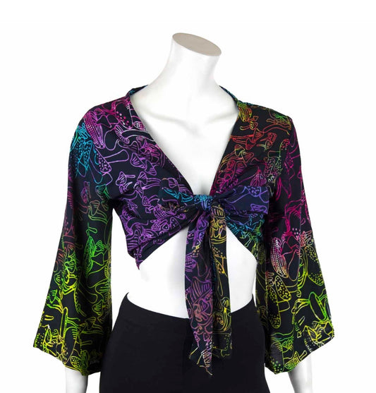 Magical Mushrooms Tie Top