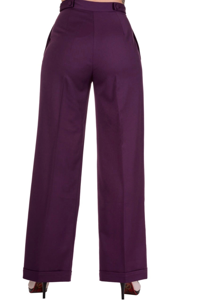 Party In Purple Retro Trousers