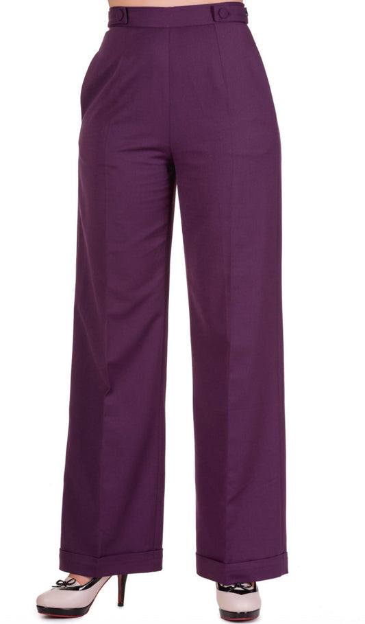 Party In Purple Retro Trousers
