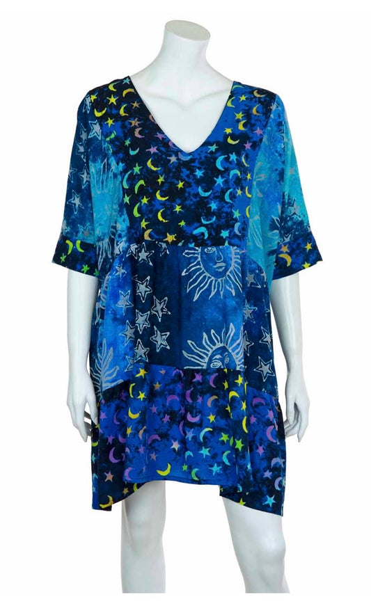 Patchwork Smock Dress