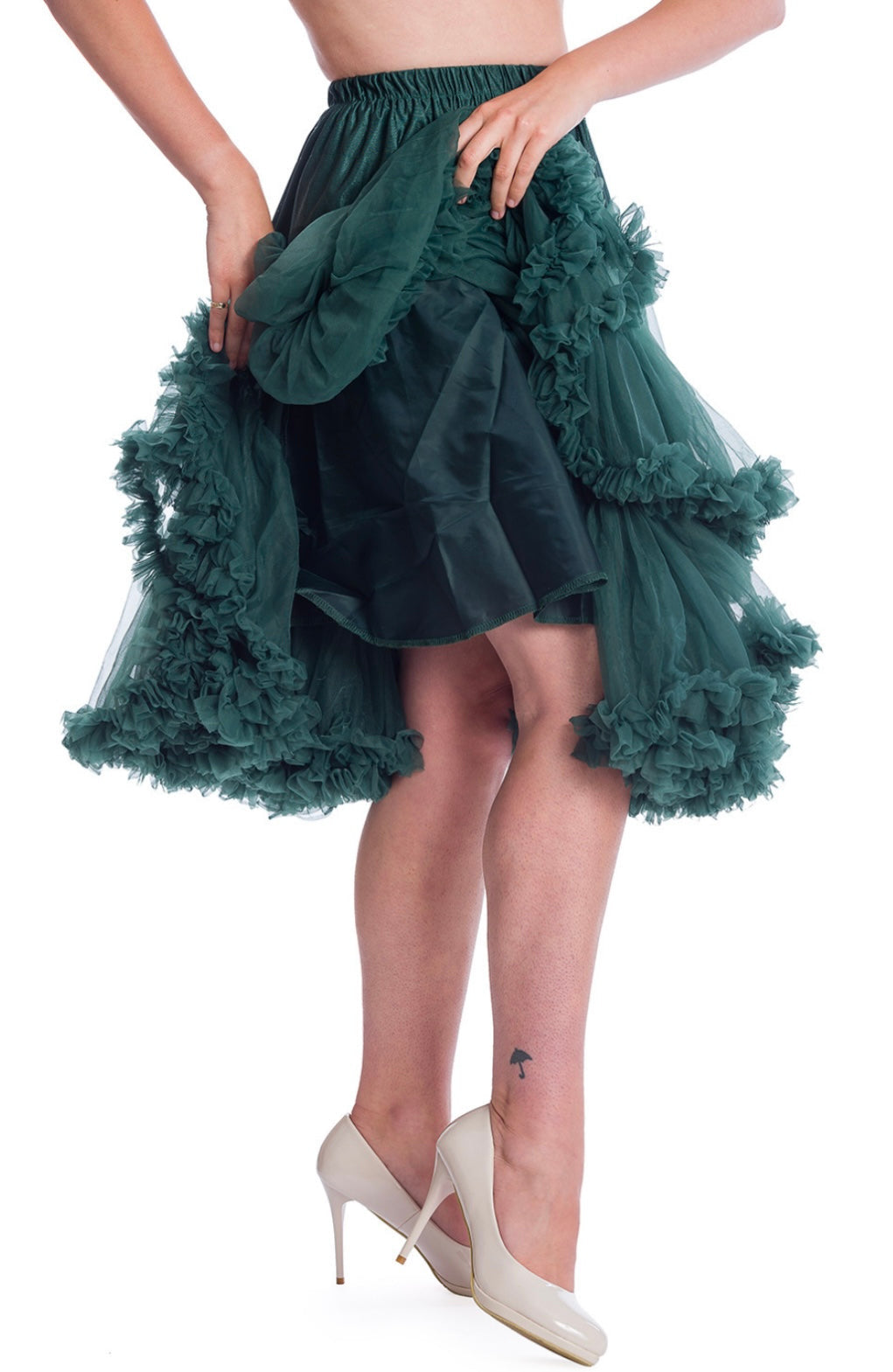 Full Dancing Petticoat Bottle Green ( New style)