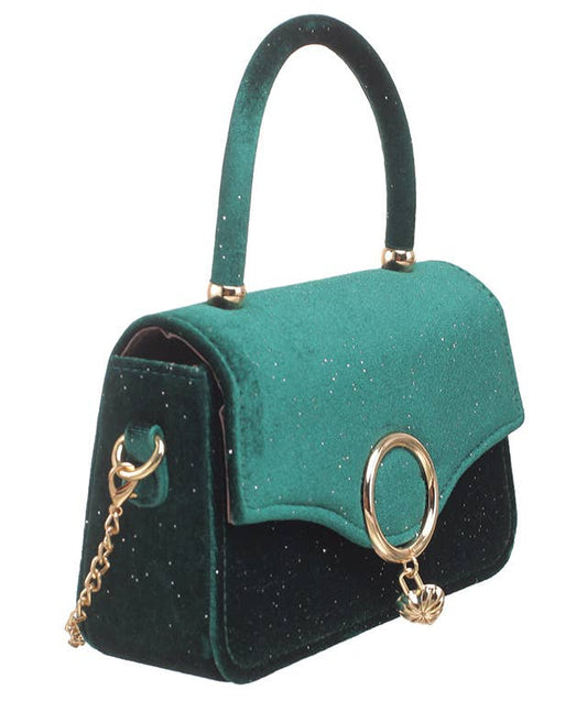 Velvet Stardust bag Green