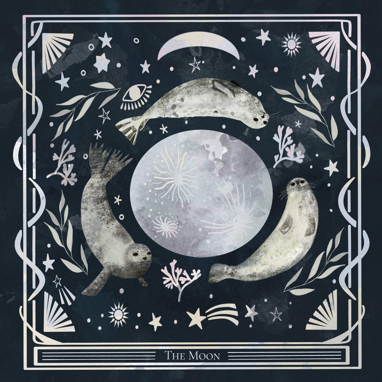 Seal moon Greeting Card