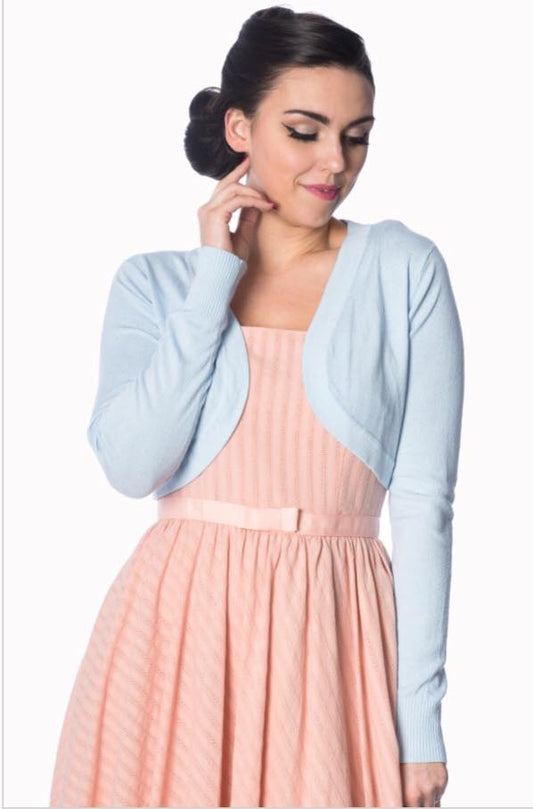 Flickers Long Sleeve Bolero Baby Blue
