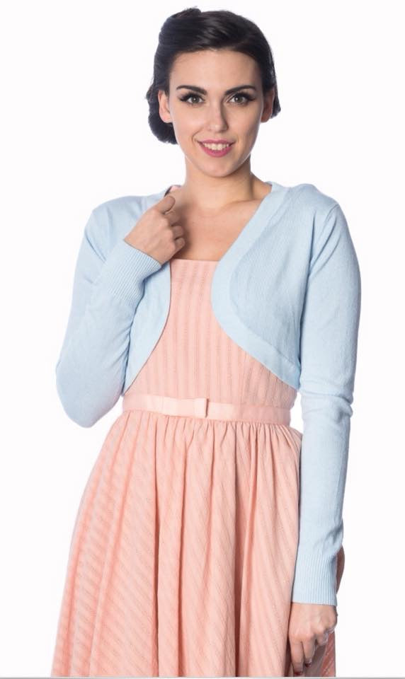 Flickers Long Sleeve Bolero Baby Blue