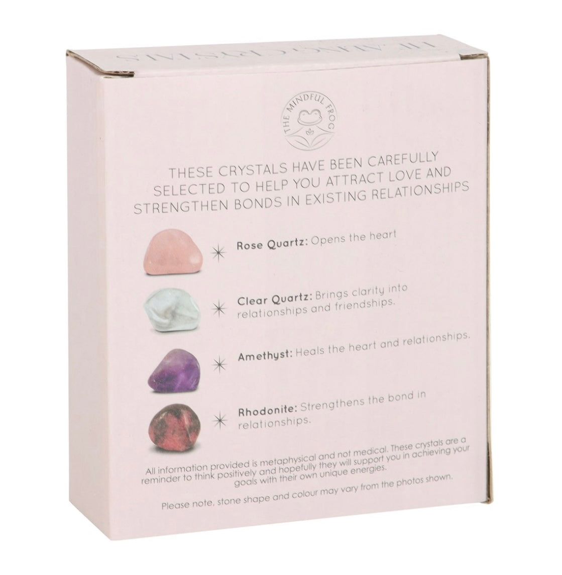 Love/ Friendship Crystal healing set with Moon Trinket dish.