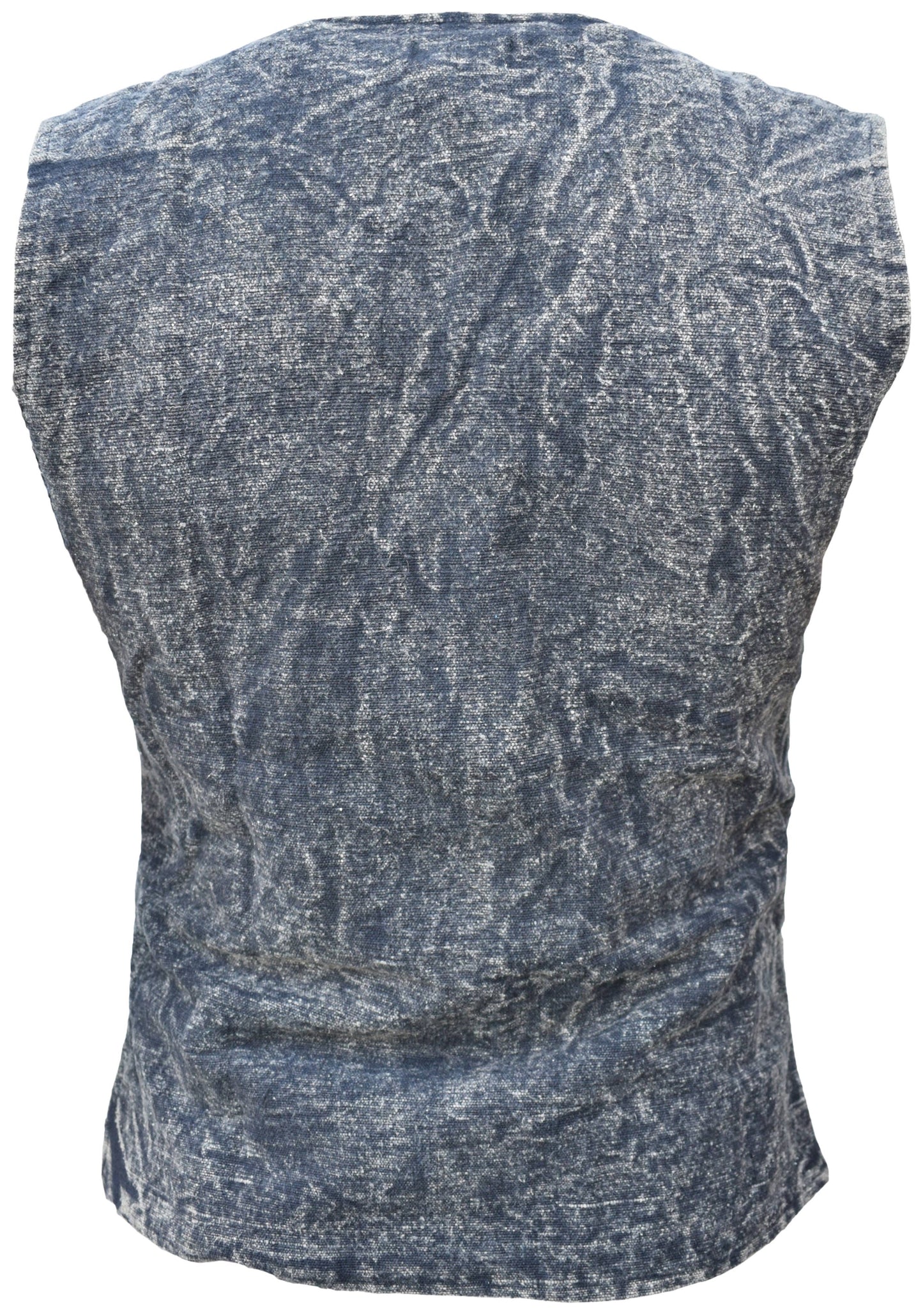 Gheri Patchwork Striped Boho Wood Button Waistcoat