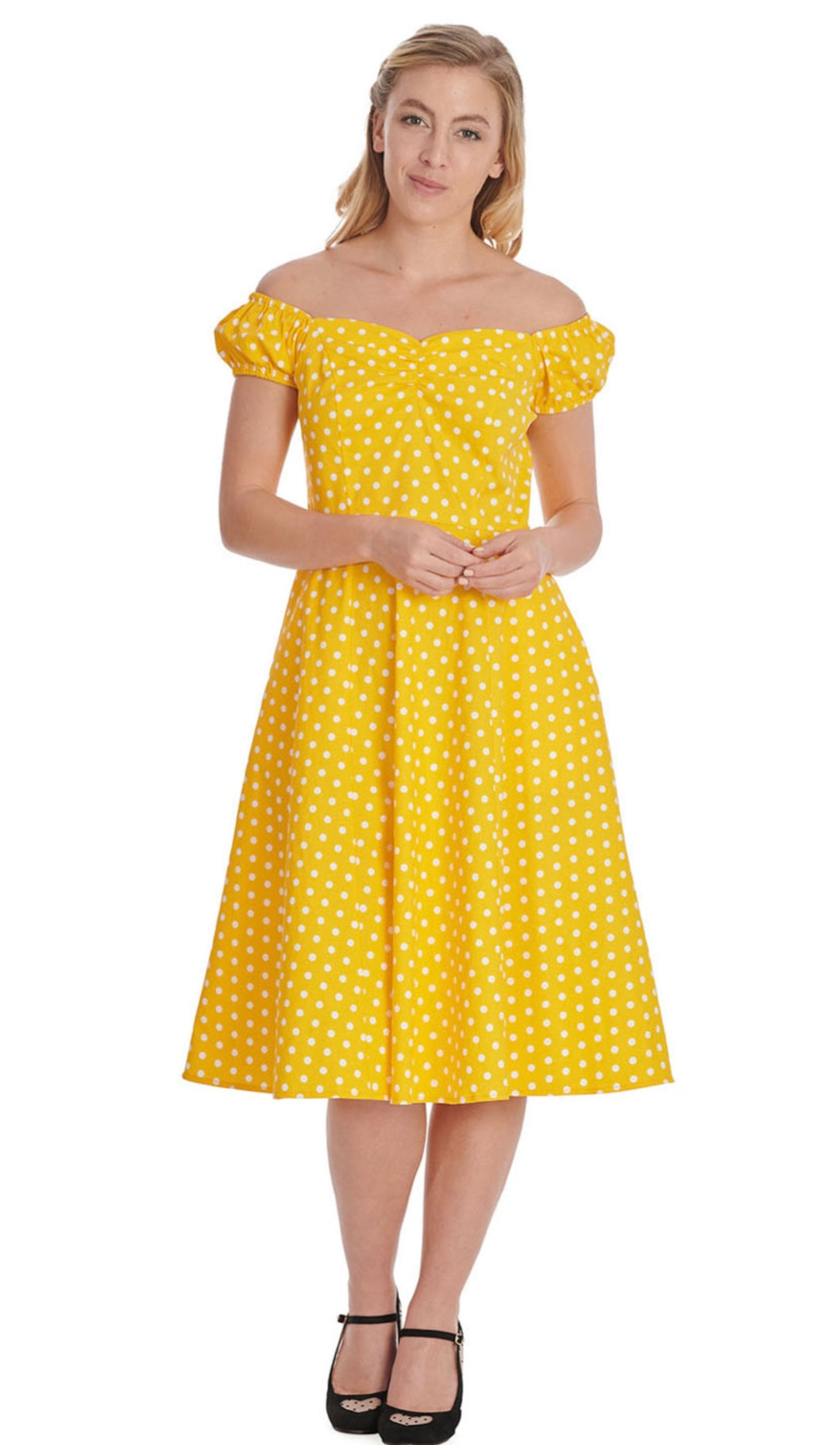 Sweet Spot Yellow Swing Dress