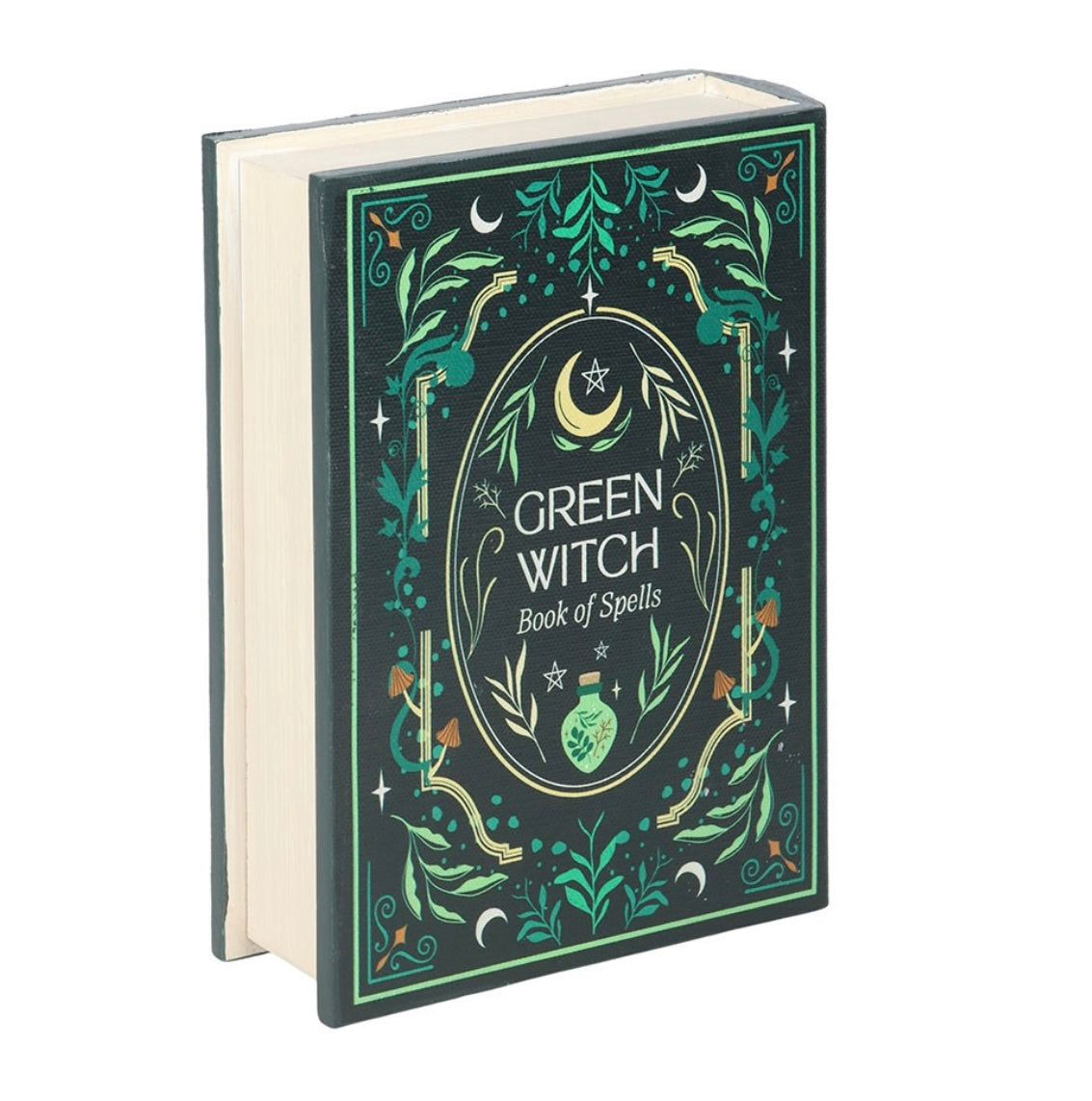 Green Witch Book shaped Storage box