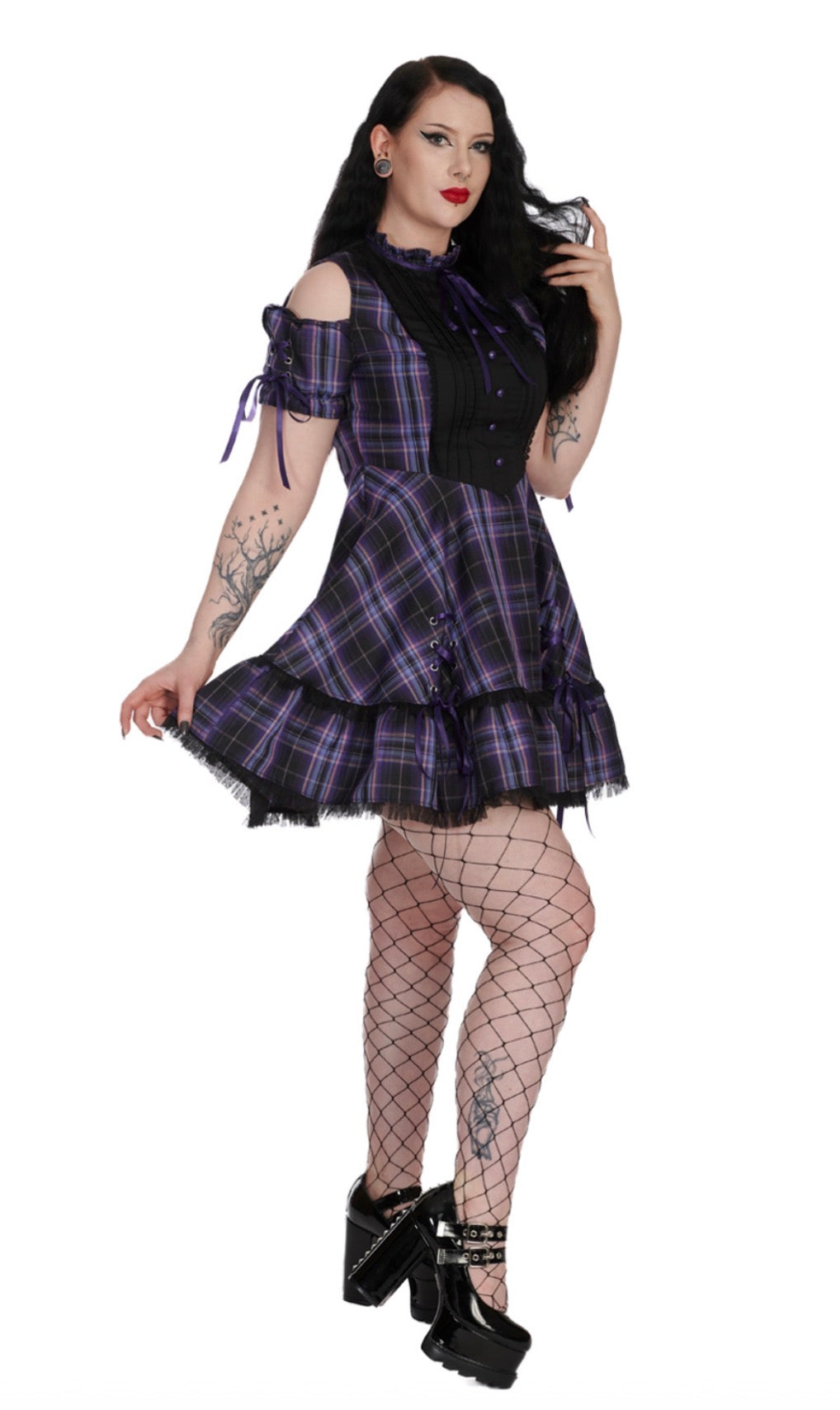 Dark Doll Tartan Dress