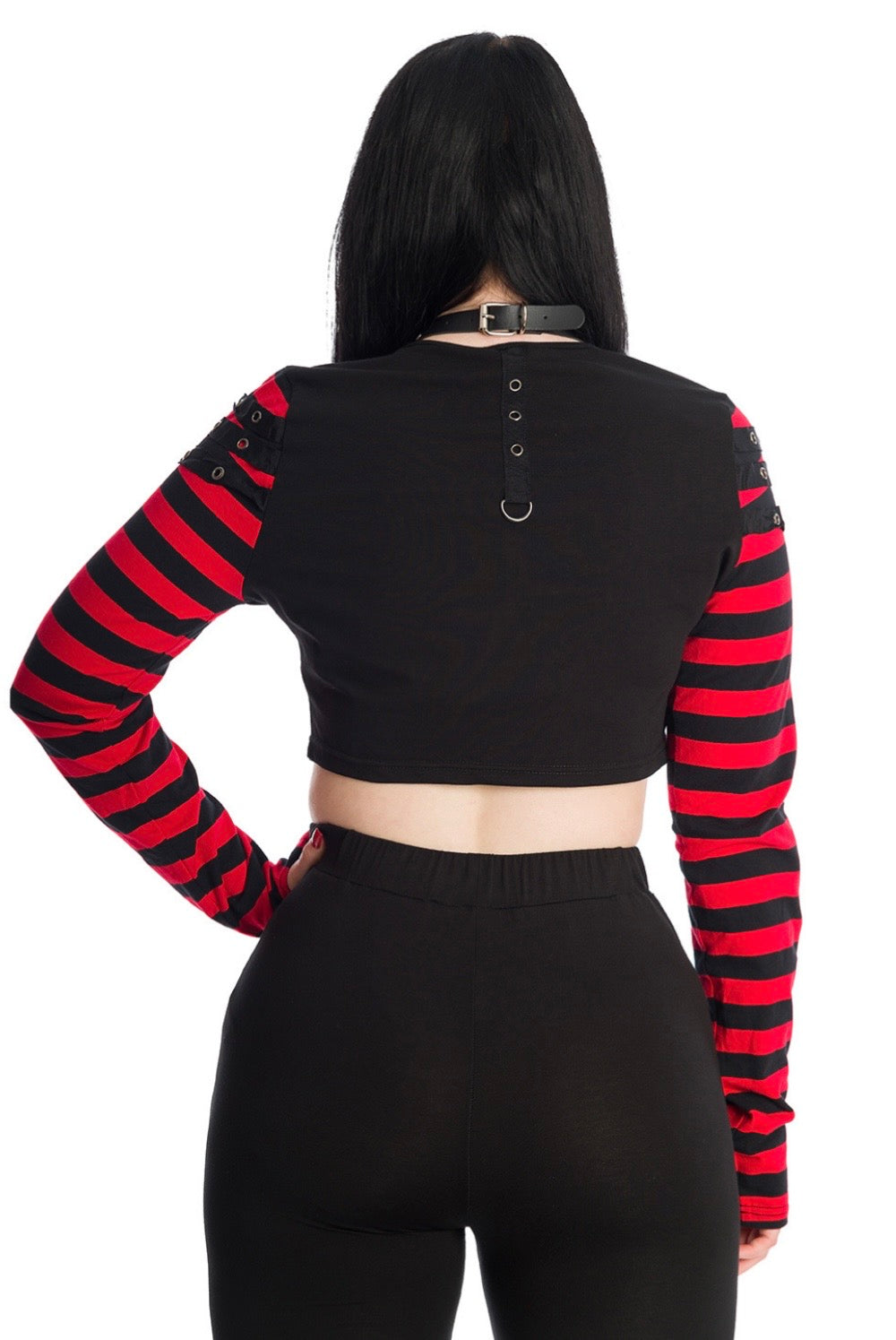 Lycoris Red Striped Crop Top