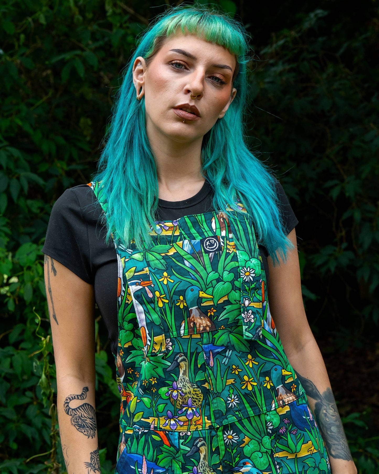 Pond Birds Stretch Dungarees
