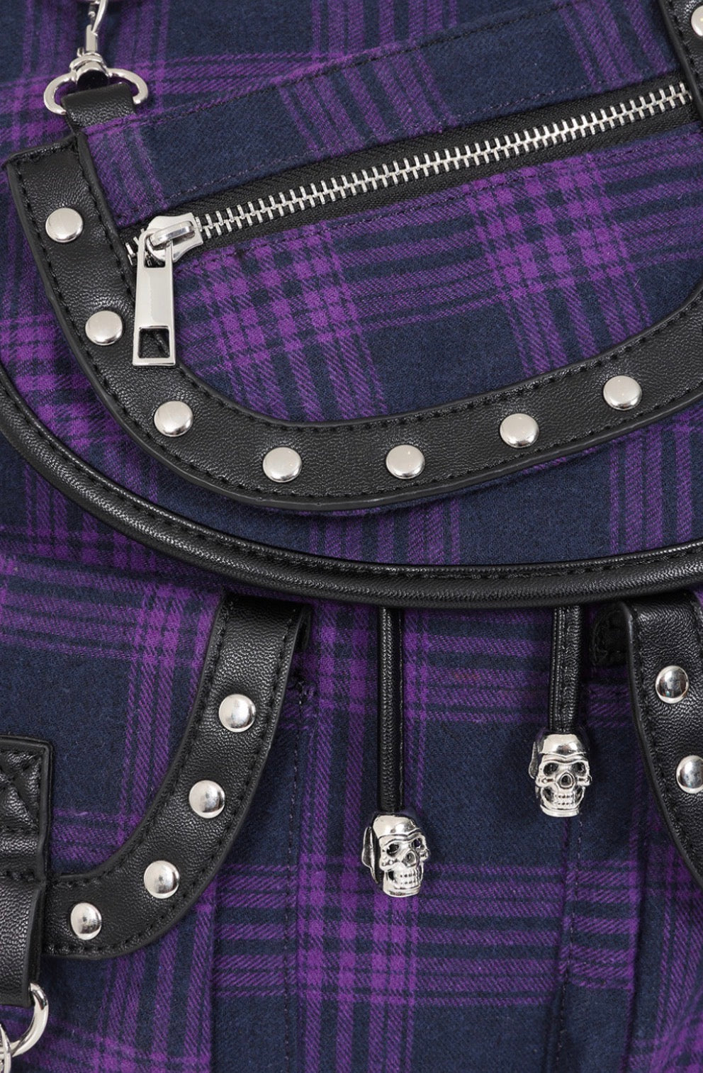 Yamy Purple Tartan Backpack