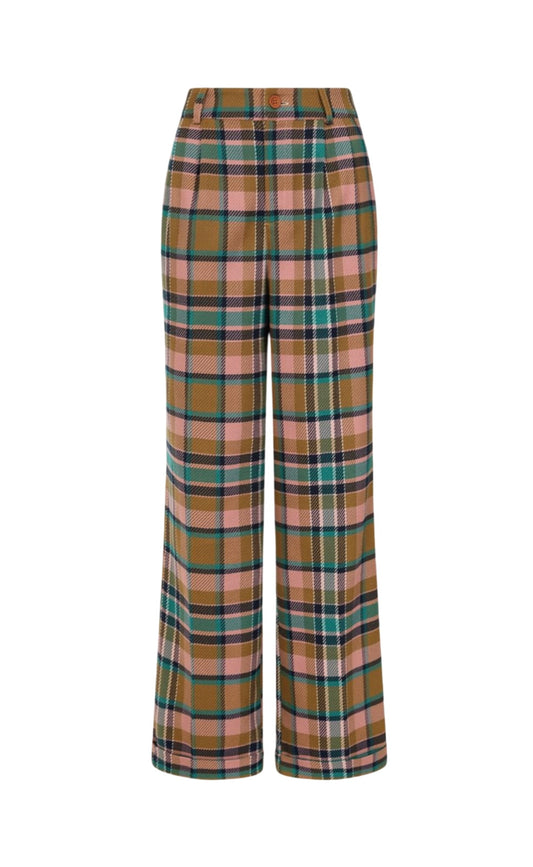 Harriet Plaid 50’s Style Trousers