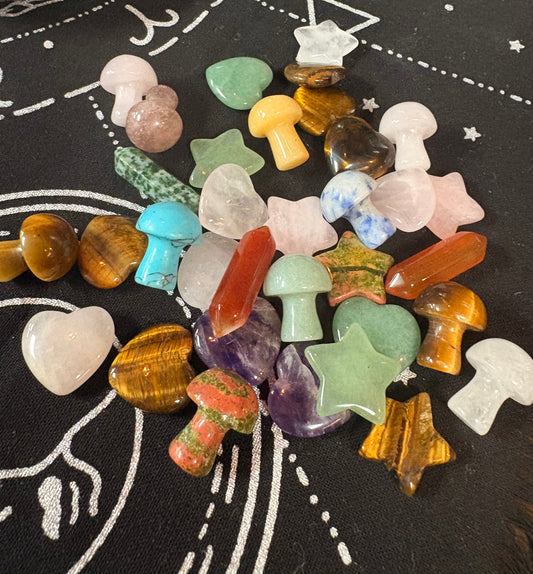 Mixed Carved Crystals.