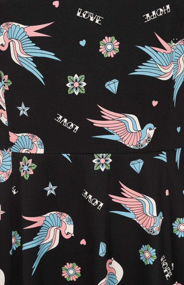 Marilou Swallows swing dress cotton