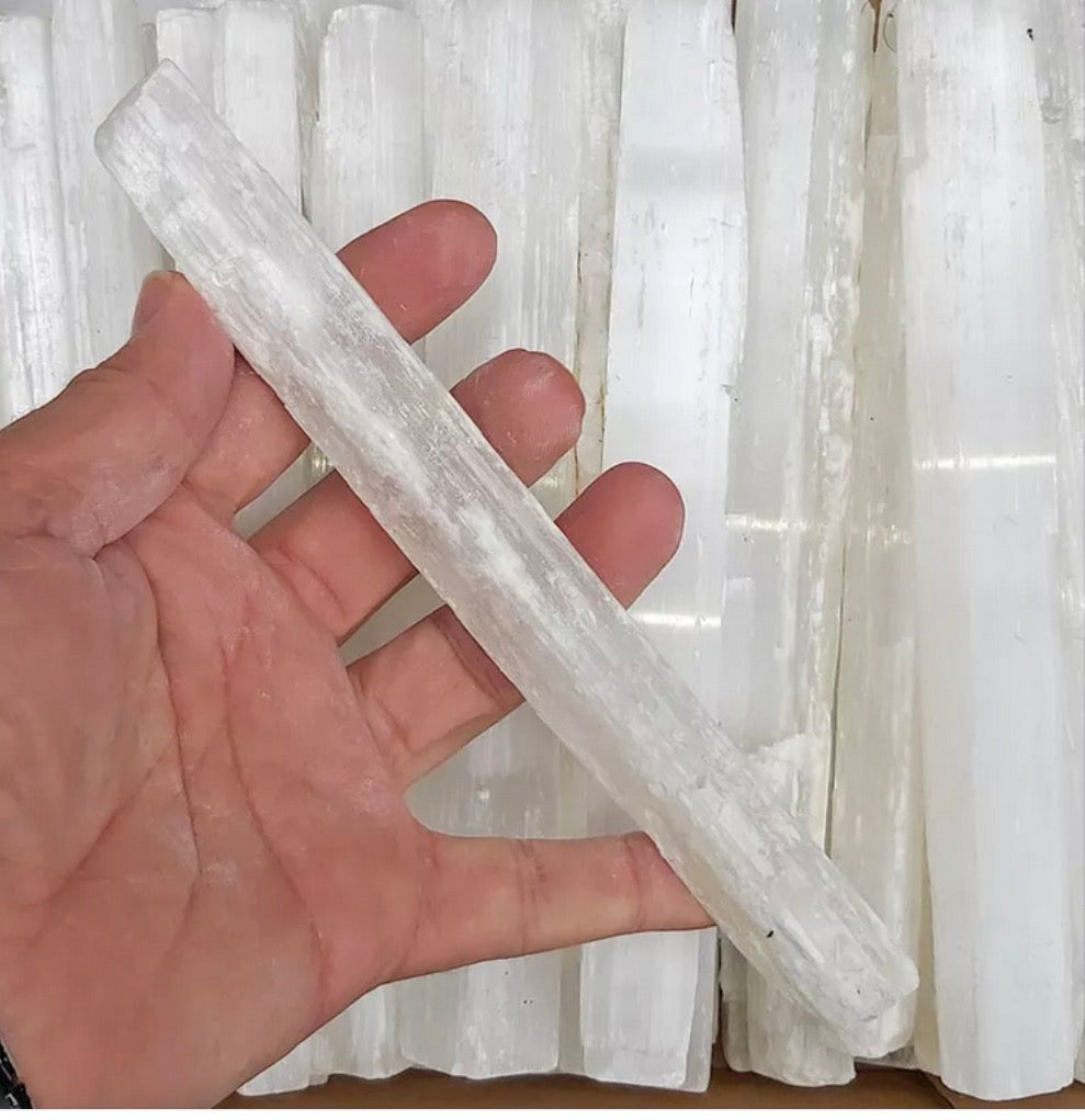 Natural Selenite Crystal ruler (20cm)