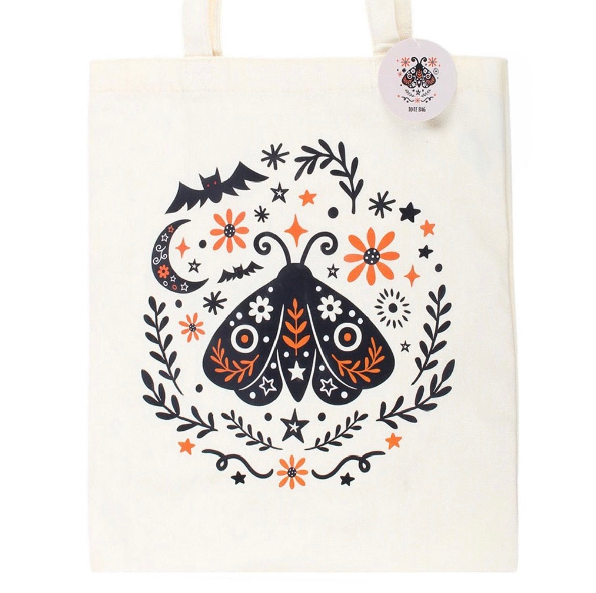 Folk Moth Tote Bag