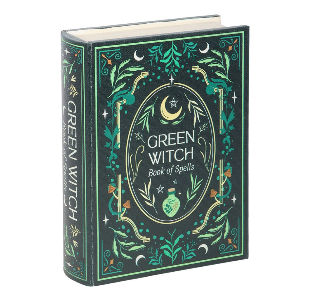 Green Witch Book shaped Storage box