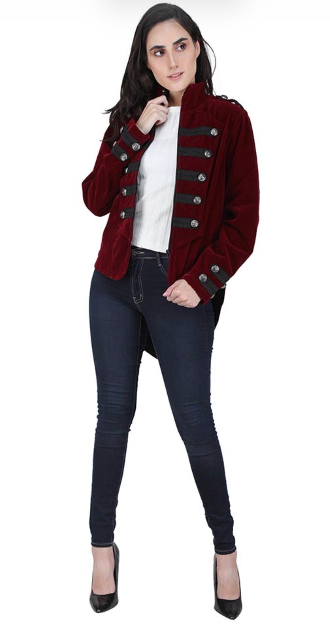 Maroon Velvet Jacket