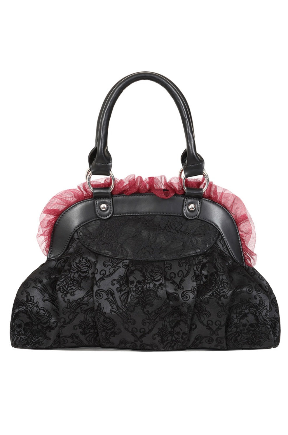 Reinvention Black & Red flocked bag