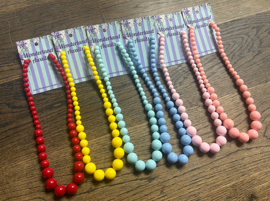 Retro Bead Elasticated Necklace