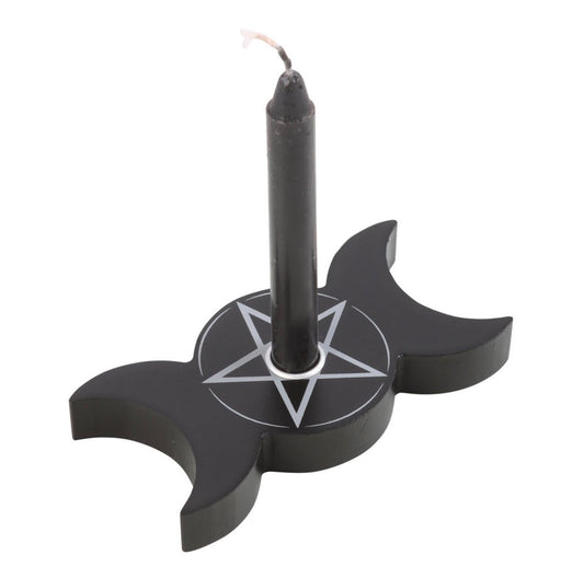 Triple Moon Spell Candle Holder