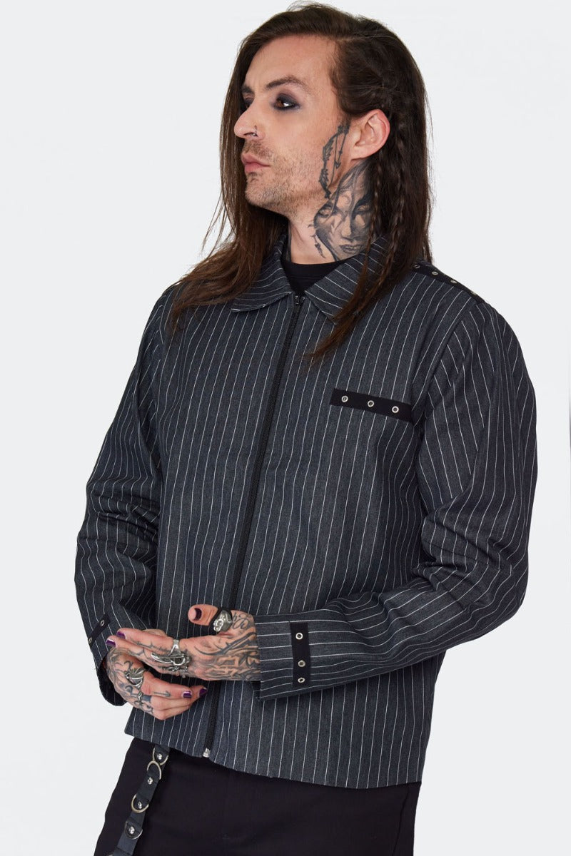 Pin Stripe Short Jacket