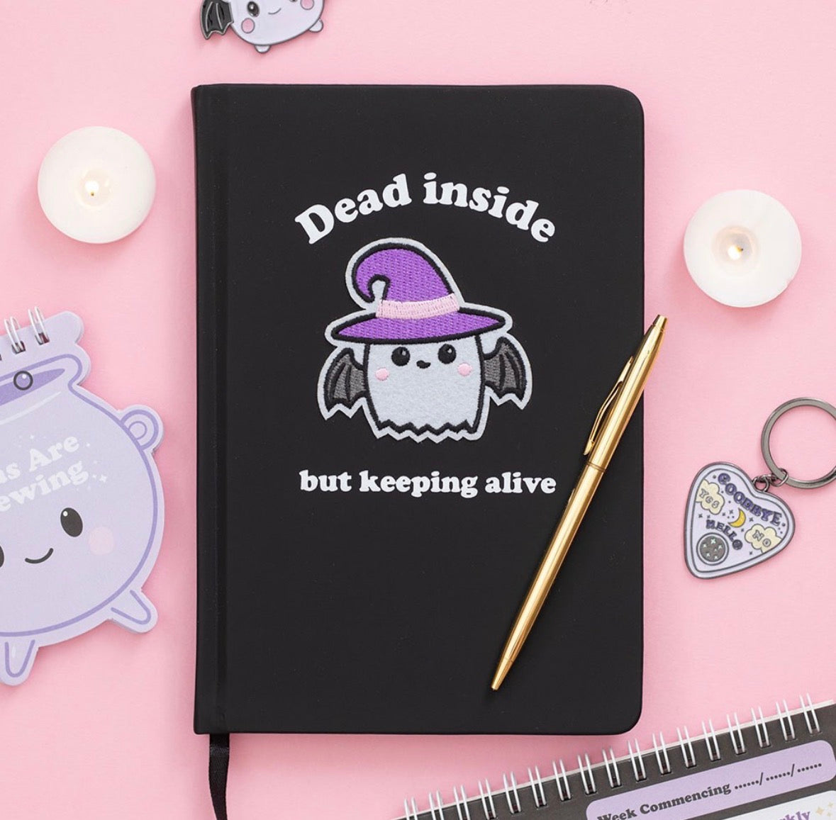 Cute Ghost prompted Mindfulness Journal