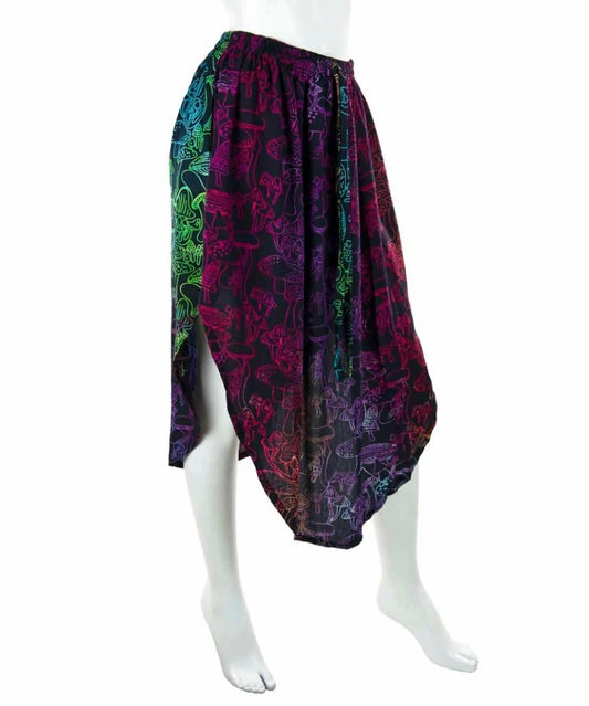 Magical Mushrooms Scoop hem elasticated Skirt