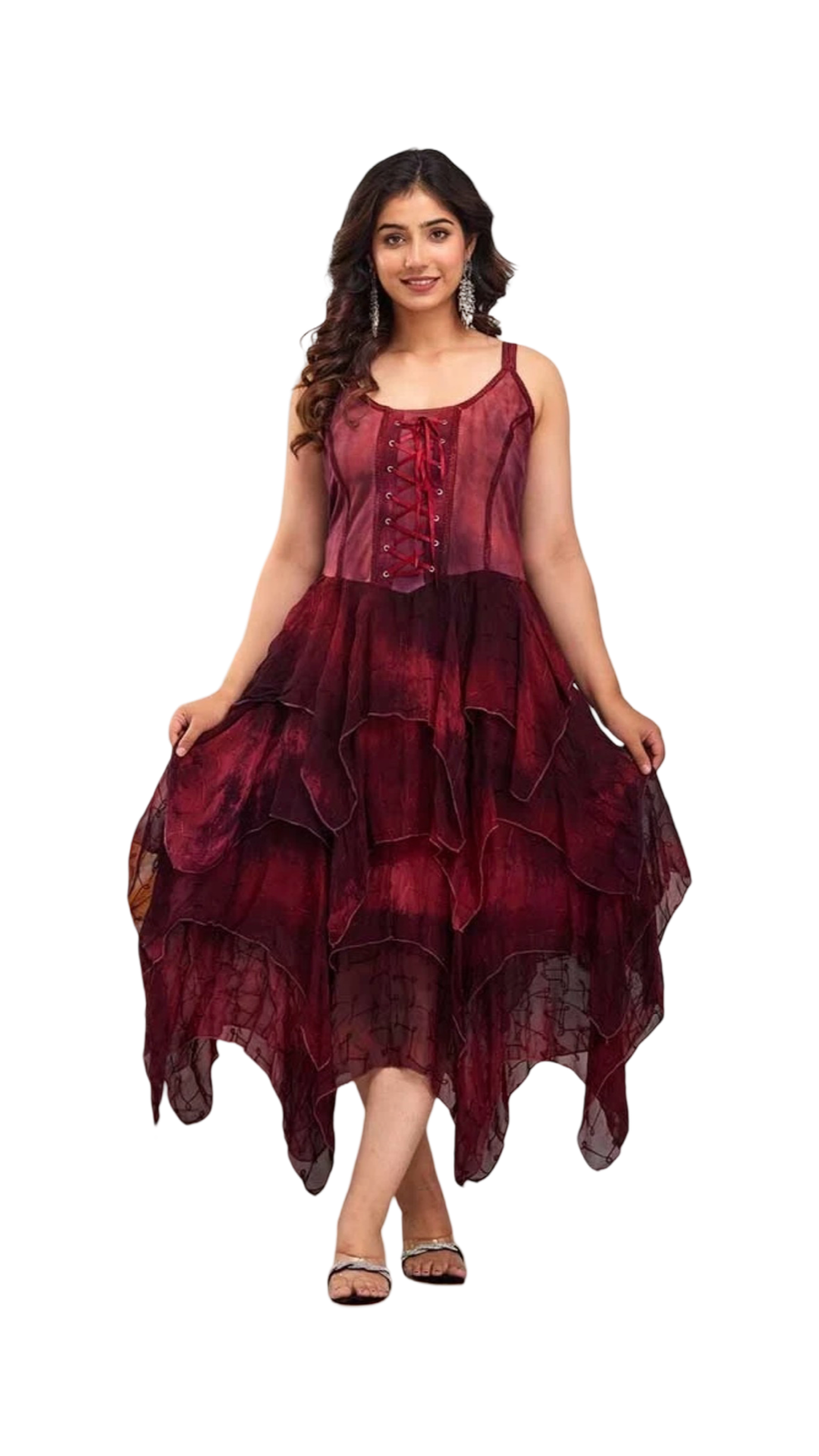 Ribbon Front pixie hem dress