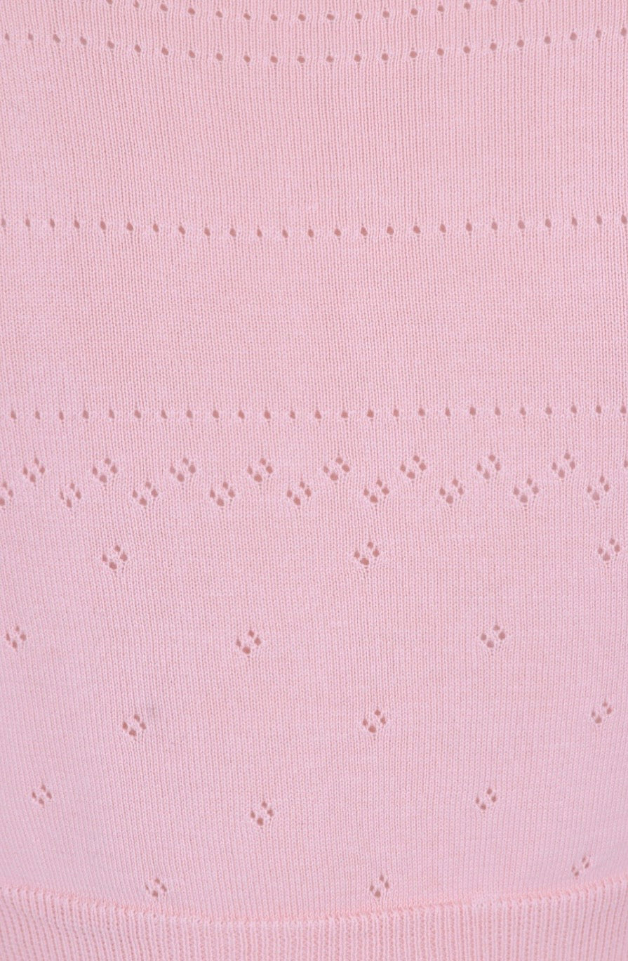 Angle Pointelle Pink Bolero