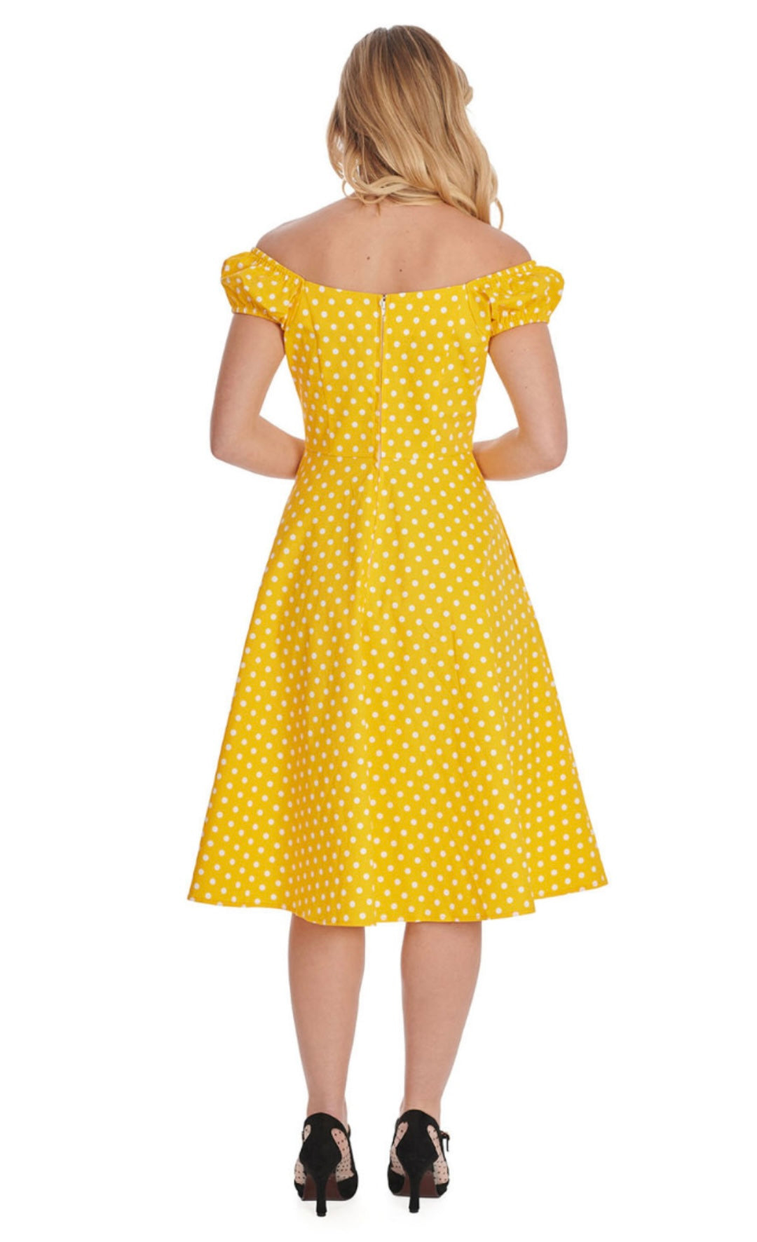Sweet Spot Yellow Swing Dress