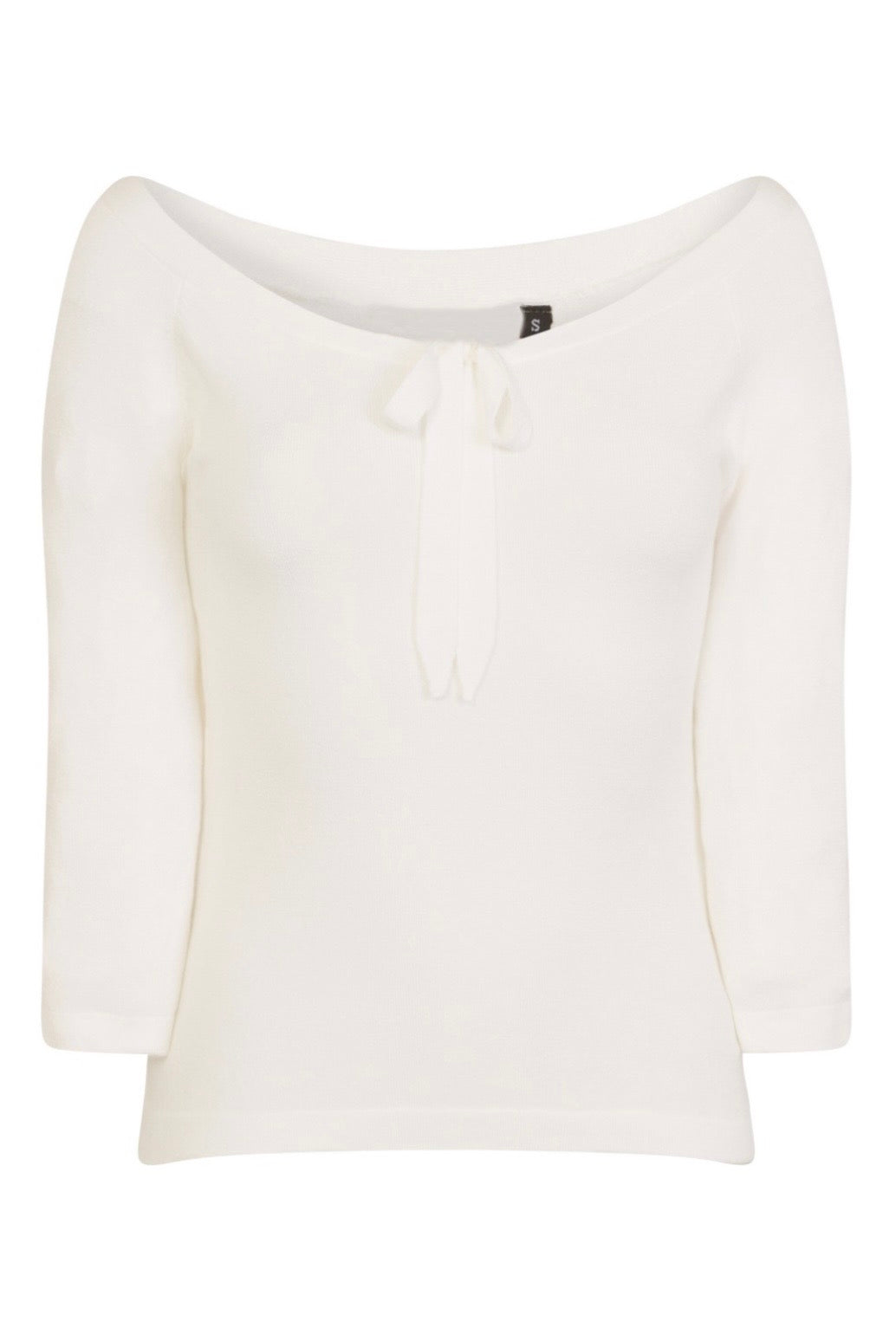 Pretty Illusion Fine Knit Top Off White
