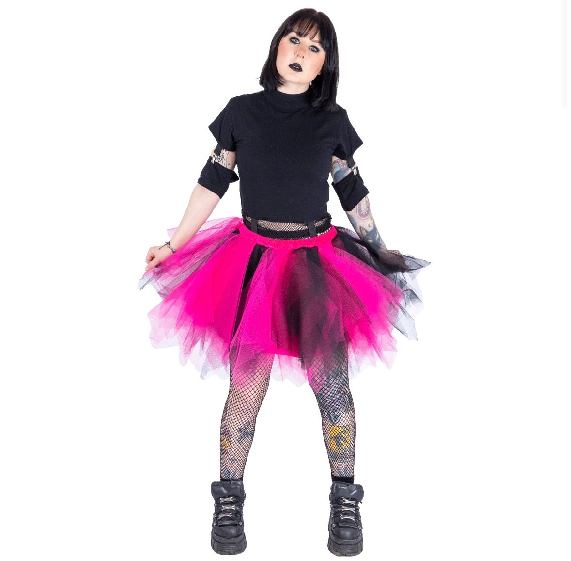 Caelia Tutu Skirt Black & Hot Pink