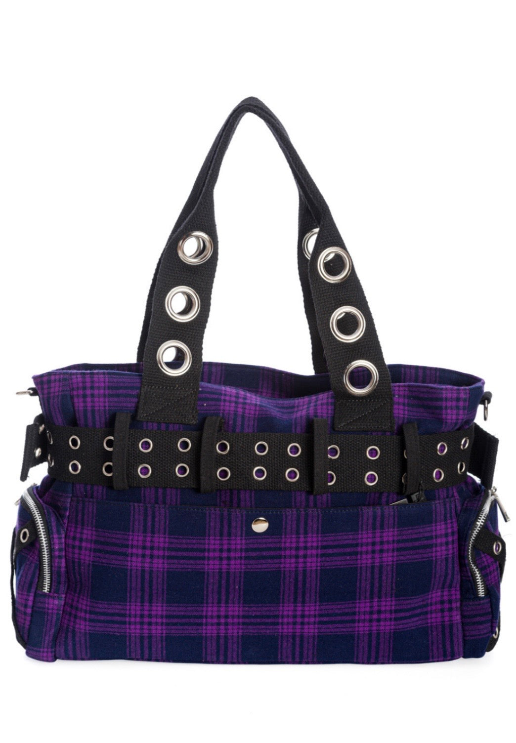 Camdyn Purple Tartan Bag