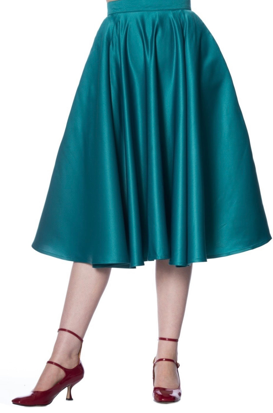 Miracles Satin Full Skirt Teal