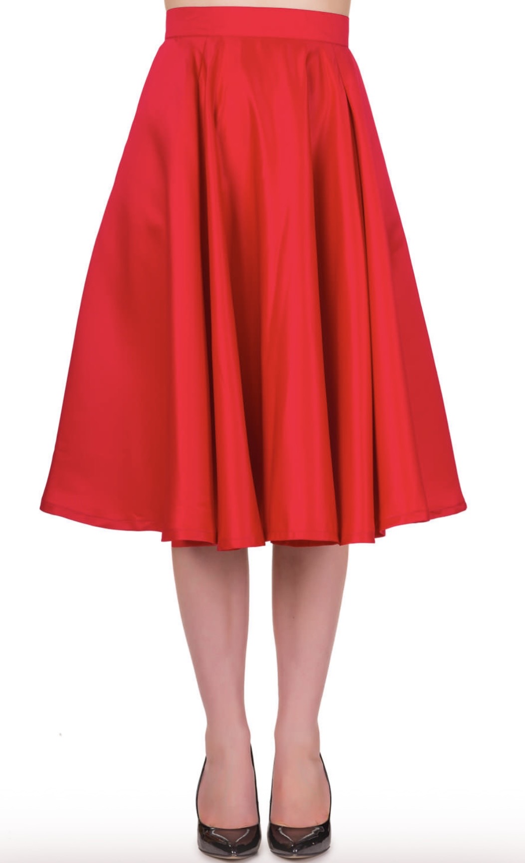 Miracles Satin Full Skirt Red