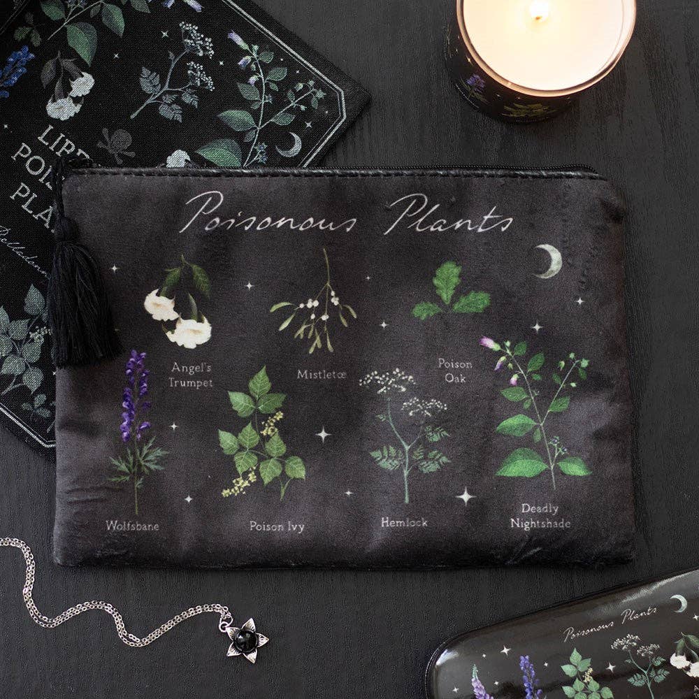 Poisonous Plants Gothic Botanical Makeup Bag