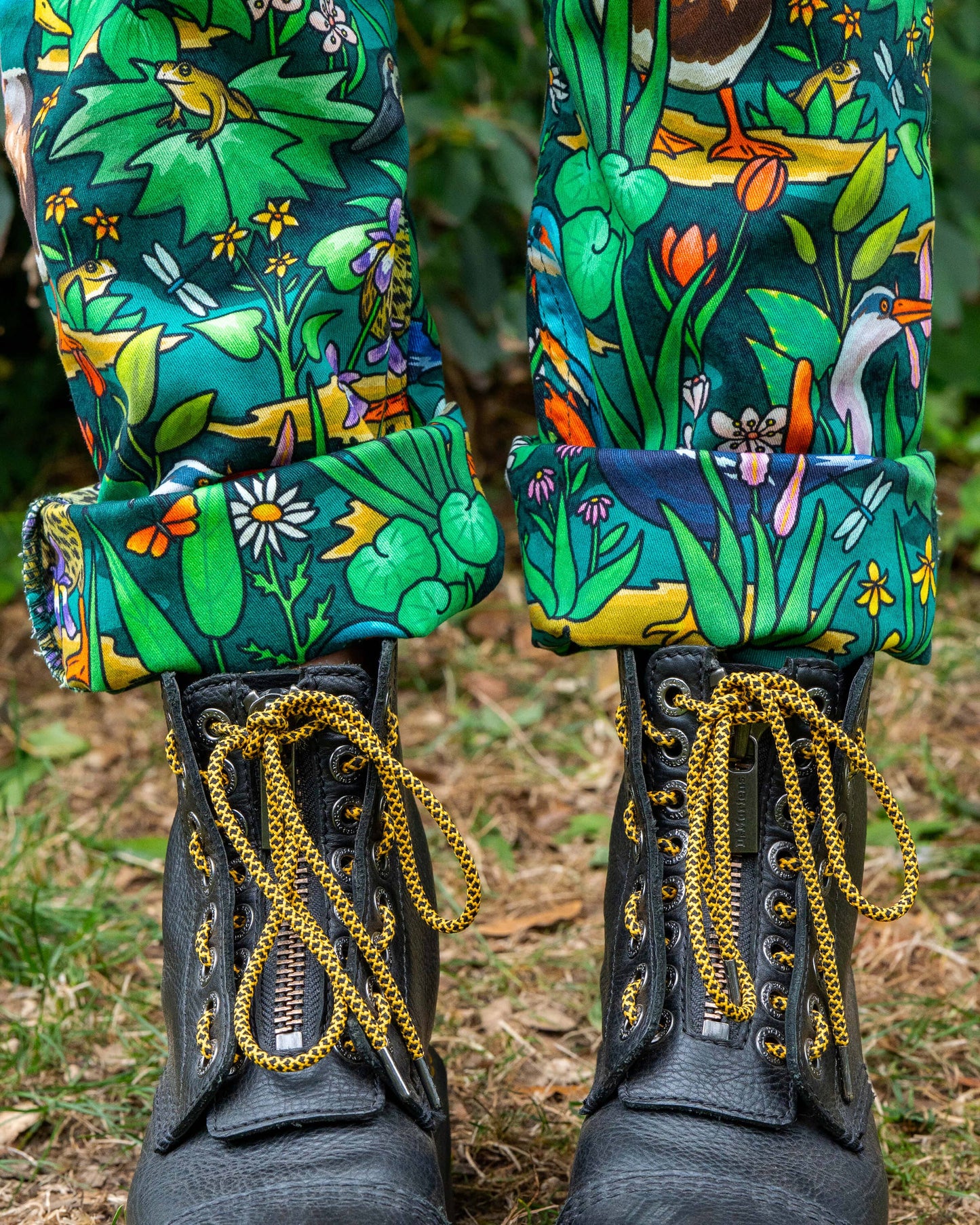 Pond Birds Stretch Dungarees