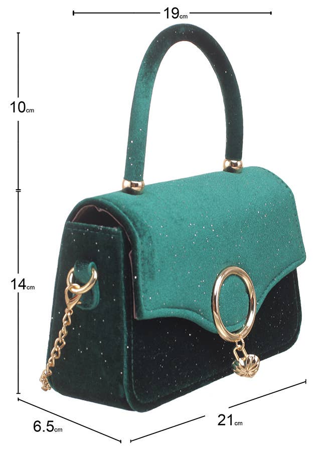 Velvet Stardust bag Green