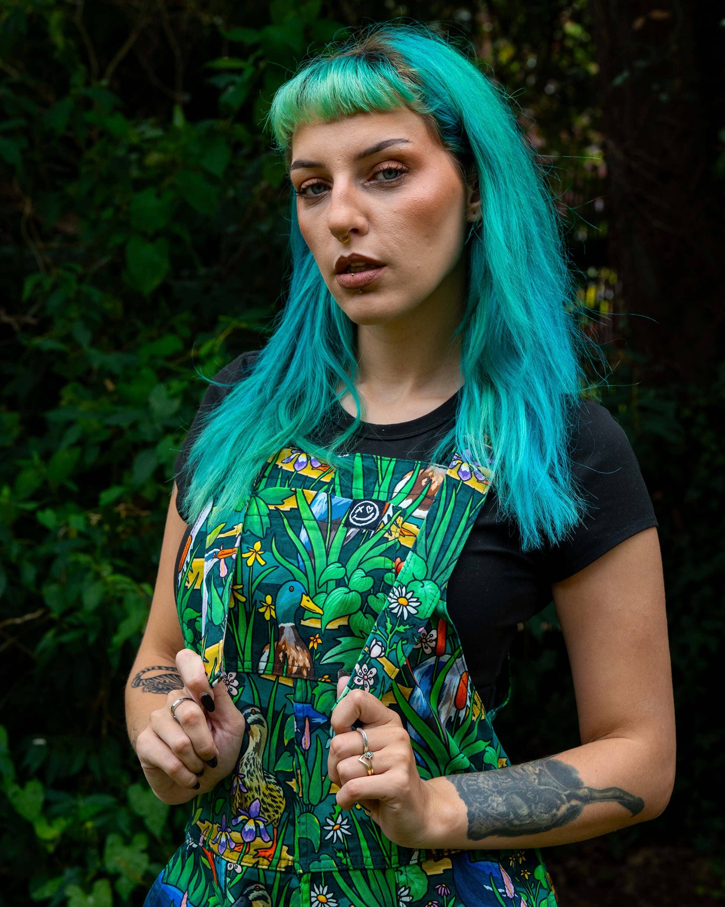 Pond Birds Stretch Dungarees