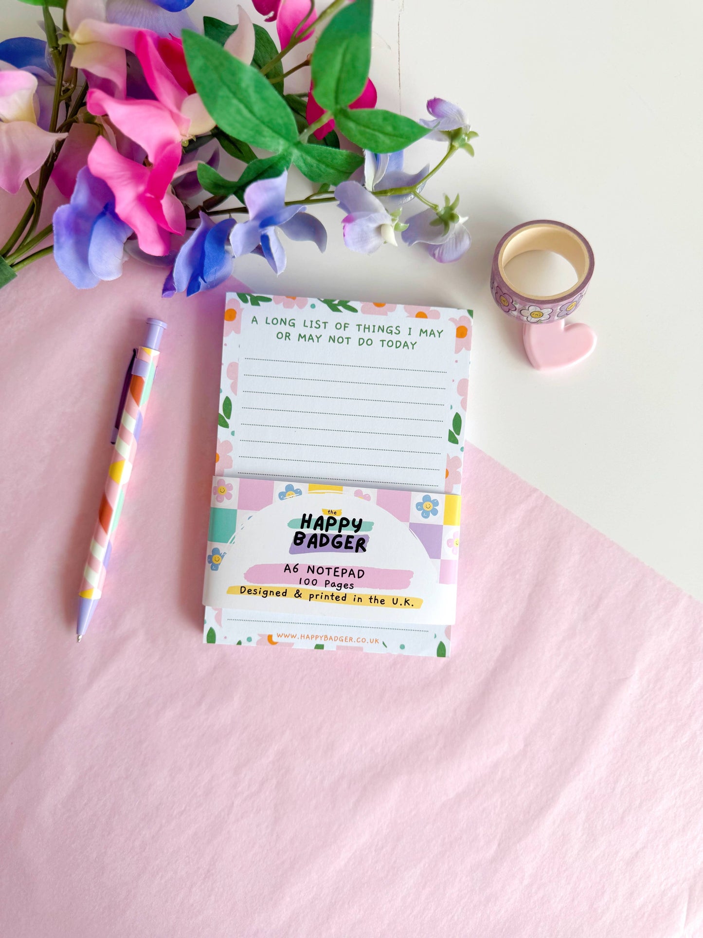 Funny A6 Lined Notepad | Cute Stationery | 100 Page Notepad
