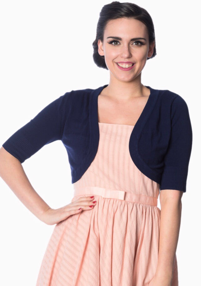 Hudson Short Sleeve Bolero Navy Blue