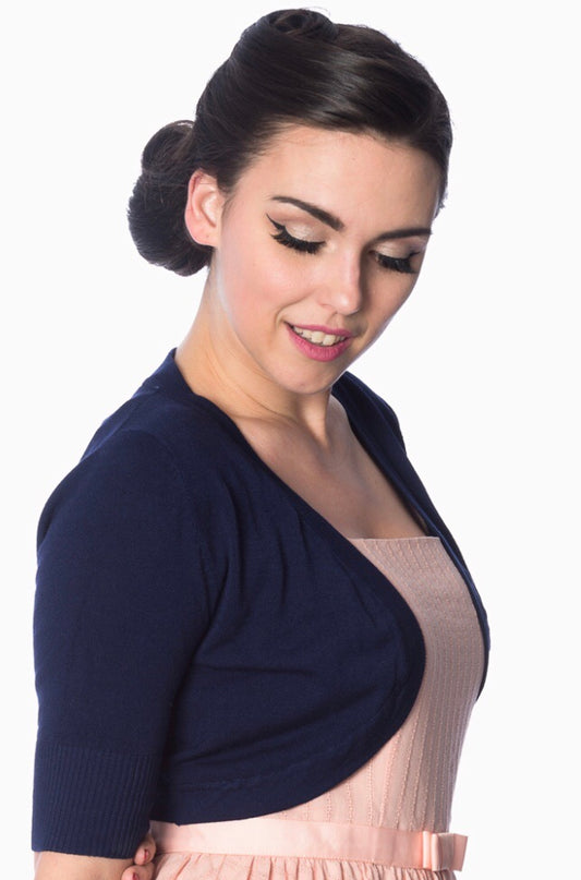 Hudson Short Sleeve Bolero Navy Blue